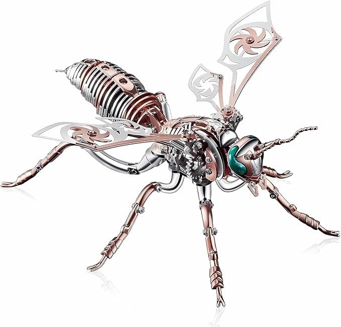 3D Puzzles for Adults, Metal Model Kit Wasp Mechanical Puzzle for Adults/Teens by Shepatio