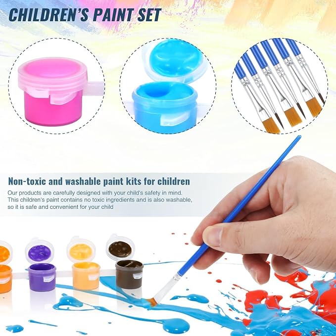 20 Pack Mini Acrylic Paint Set, 12 Colors Acrylic Paints Strips - Image 4