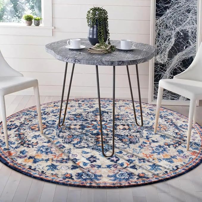 Lahome Round Rug 4ft, Washable Bathroom Rug Non Slip Entryway Circle Mat - Image 4