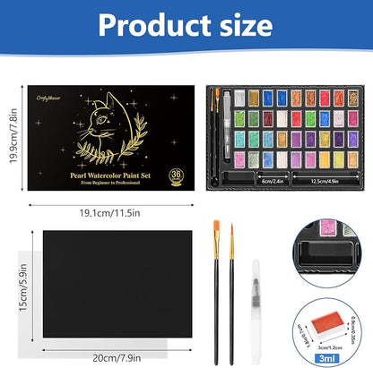 Mini Glitter Watercolor Paint Set - Image 2