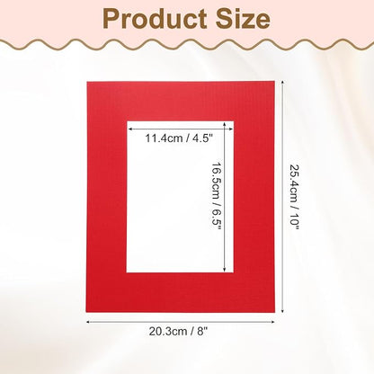 Picture Mats, 8 x 10 for 5 x 7 Pictures Acid Free White Core Bevel Cut Frame - Image 2