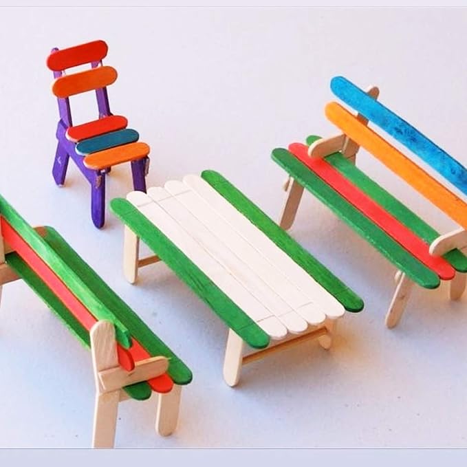 WISYOK 1000 Pcs Wooden Popsicle Sticks - Image 8