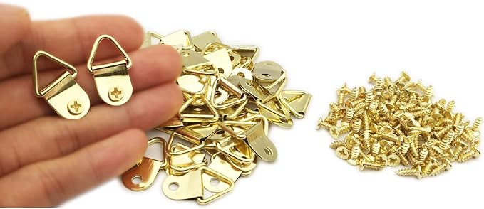 100 Pack Small Triangle Ring Steel Picture Hangers - Image 4