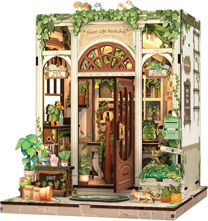 Fsolis Book Nook Kit, 3D Wooden Puzzles by FsolisDIYDollhouse