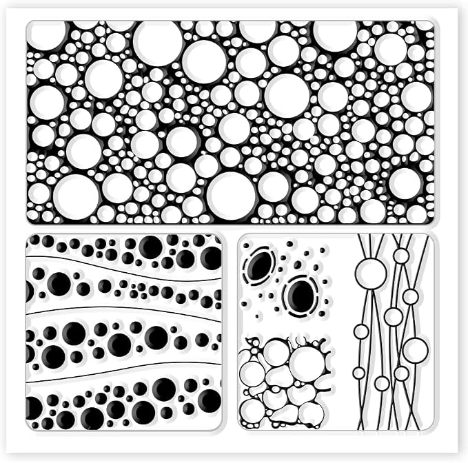 CHGCRAFT Bubbles Silicone Clay Texture Mat Silicone Texture Stamps Clay - Image 8