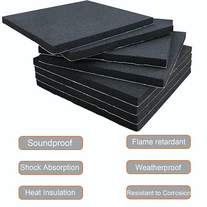 8 Pcs Black Adhesive Foam Padding, Closed Cell Foam Sheet 1/4" Thick 4 Inch X 4 - Image 4