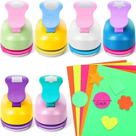 CHENGU 16 Pcs Craft Holes Punch Paper Punchers Scrapbook Punches by CHENGU