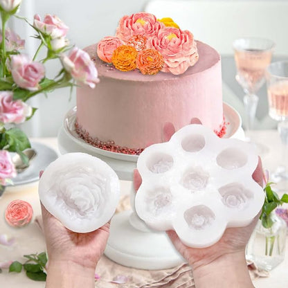 3 PCS Rose Flower Silicone Molds, Flower Candle Molds - Image 4