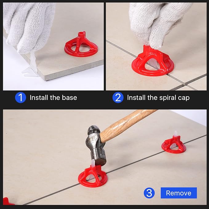 Professional Tile Leveling System Kit，Anti-Loosening Spacers/Wall, Bathroom - Image 5