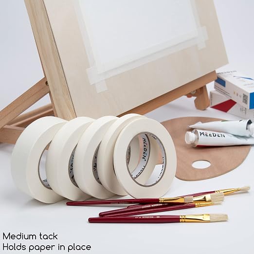 MEEDEN 6 Packs White Artist Tape, 0.5" 0.75" 1.0" x 60 Yard, Acid-Free Painters - Image 7