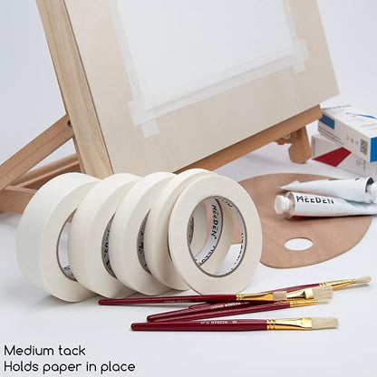 MEEDEN 6 Packs White Artist Tape, 0.5" 0.75" 1.0" x 60 Yard, Acid-Free Painters - Image 7