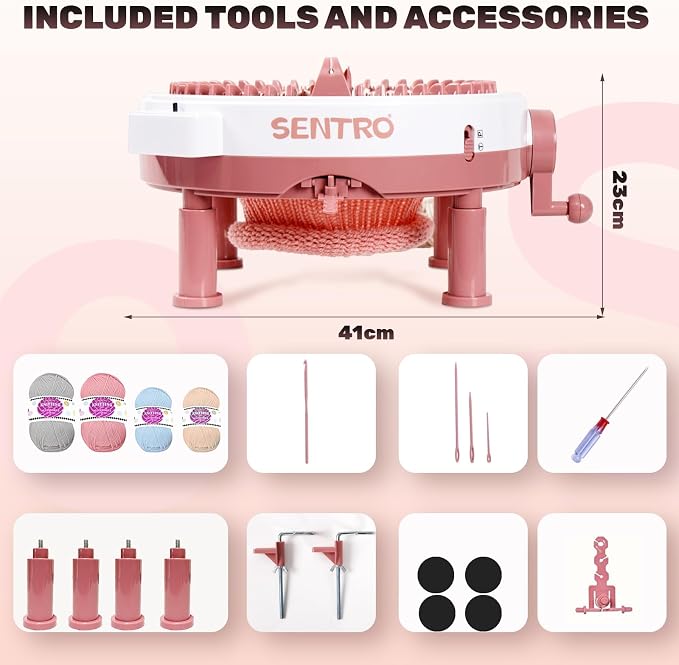 SENTRO Upgraded 48 Needle Knitting Machine, Circle Knit Loom Machine - Image 4