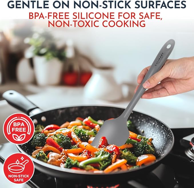 Culinary Couture 4-Piece Grey Baking Spatula Set - Image 5