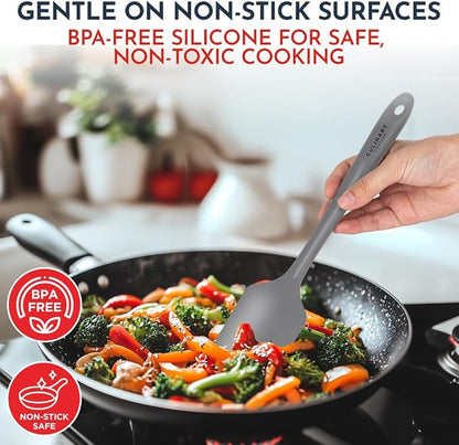 Culinary Couture 4-Piece Grey Baking Spatula Set - Image 5