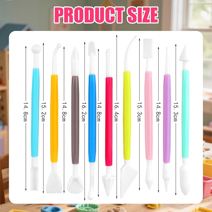 26 PCS Upgraded Polymer Clay Tools, Clay Sculpting, Acrylic Roller Pin - Image 3