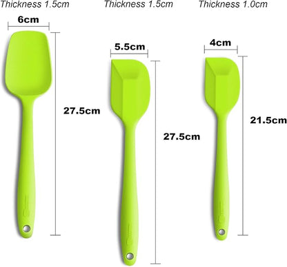 Silicone Spatula 3-piece Set, Ergonomic Handle High Heat-Resistant Spatulas - Image 2