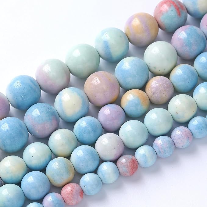 4mm 90pcs Natural Alxa Rainbow Stone Beads - Image 2