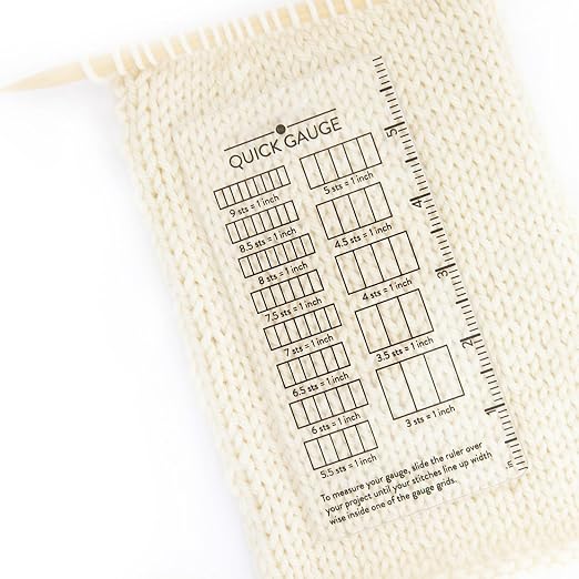 Quick Gauge Ruler, Gauge Ruler for Knitting and Crochet, Scarf Keychain - Image 2
