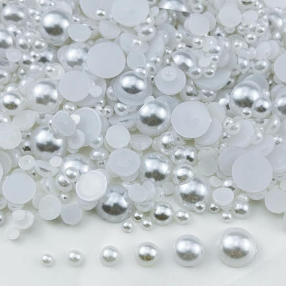 4020pcs Half Pearls for Crafts Assorted Size 3mm 4mm 5mm 6mm 8mm 10mm Flatback by Unknown