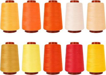 10 Pcs Sewing Thread, All Purpose Sewing Thread, 10 Spools Assorted Colors Each by Unknown