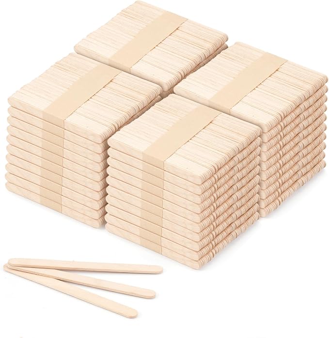 2000 Pcs 4.5" Wooden Craft Sticks, Ice Cream Sticks, Natural Wood Popsicle Stick by VEIDIA