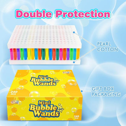 SpringFlower 240 Pieces Mini Bubble Wands, Party Favors Assortment Toys - Image 3