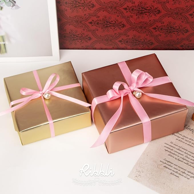 Ribbli Pink Satin Ribbon Double Faced Satin 1/2 Inch x Continuous 100 - Image 3
