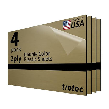 Trotec | Metallic Looking Acrylic Sheet | 12"x24"x1/16, Name Plate | USA Made by TrotecEngravingSupplies