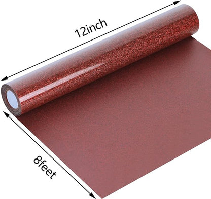 guangyintong Glitter Red Heat Transfer Vinyl HTV Rolls - Image 3