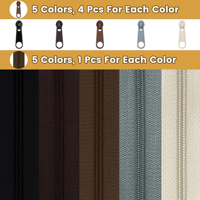 DOITEM 3 mm Nylon Endless Zipper Set - Image 2