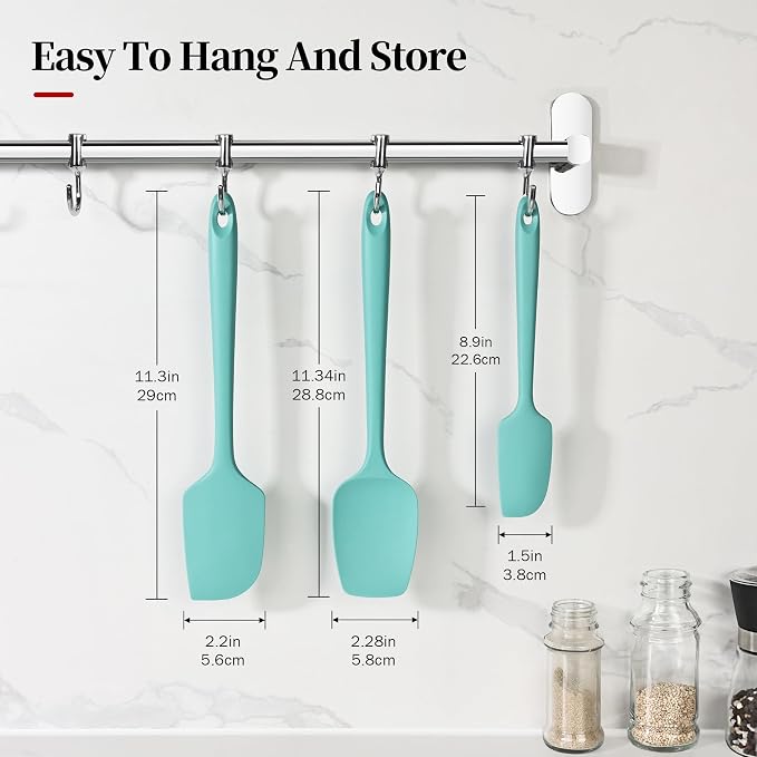 600ºF Heat Resistant Spatulas, High Heat Food Safe Semless Kitchen Silicone - Image 2
