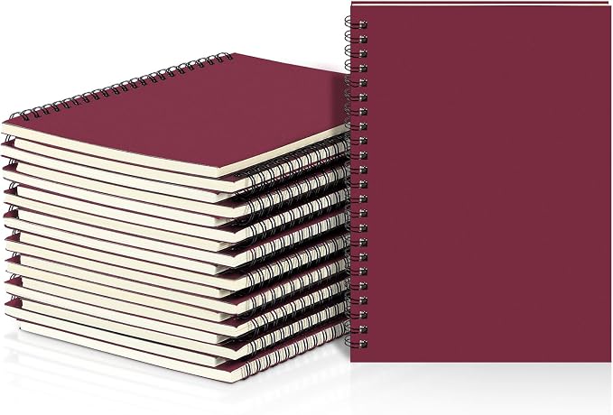 Yahenda 18 Pcs Spiral Notebook Bulk A5 Journal Lined 8.3'' x 5.5'' Writing by Yahenda