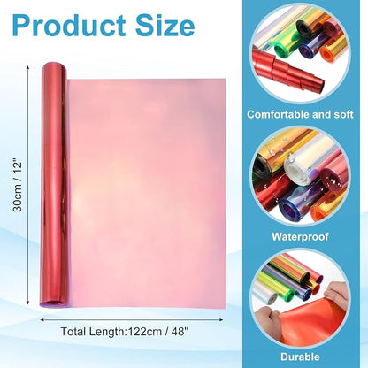 MECCANIXITY Holographic Clear PVC Vinyl Film Holographic PVC Fabric Waterproof - Image 2