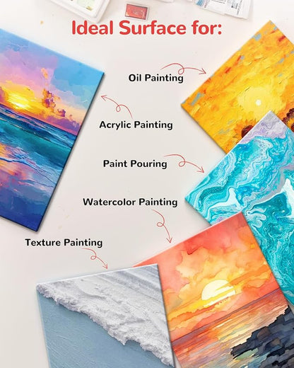 Canvas Boards for Painting 48 Pack, 8x10 Inch Painting Canvas Panels, 100% - Image 3
