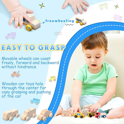 Leyndo 20 Pcs Small Wooden Cars to Paint - Image 4