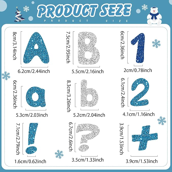 221 Pcs Classroom Bulletin Board Letters Colorful Alphabet Cutouts Number and - Image 3
