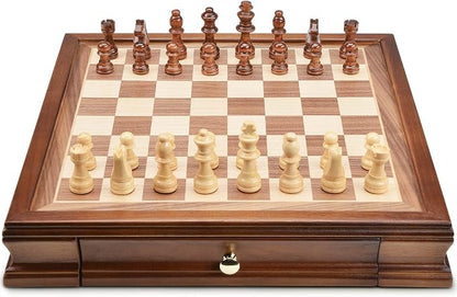 AMEROUS 12.8" x 12.8" Magnetic Wooden Chess Set - Image 4