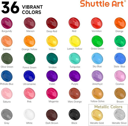 Shuttle Art Acrylic Paint Set, 36 Colors Acrylic Paint - Image 2