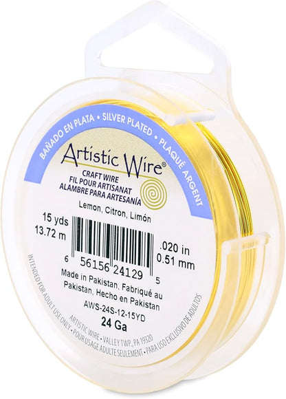 Artistic Wire, 22 Gauge Silver Plated Tarnish Resistant Colored Copper Craft by ArtisticWire