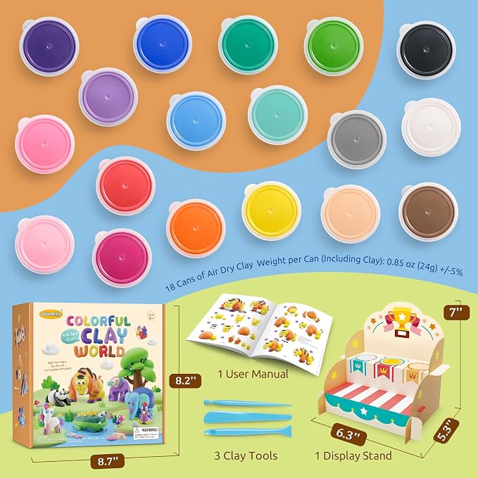 Drama Planet Air Dry Clay Kit for Kids - Image 2