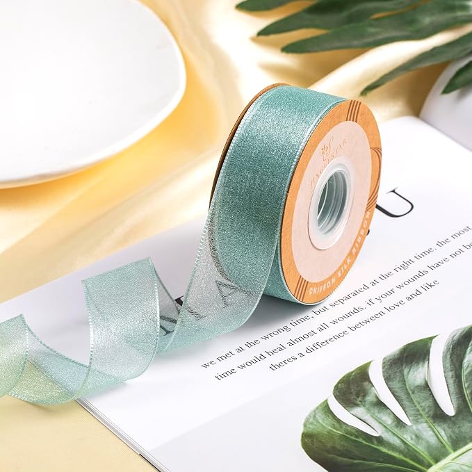 1 Inch Wide Sheer Chiffon Ribbon - Image 2