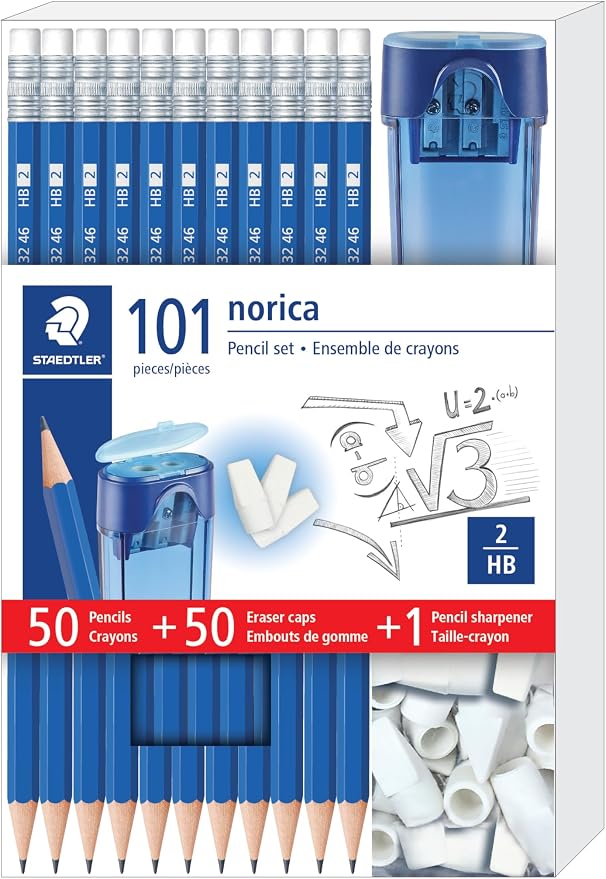 STAEDTLER Norica Pencil Set: 50 Pre-sharpened #2 HB Pencils - Image 2