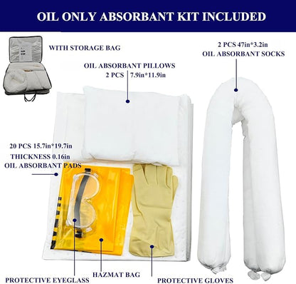 XIFENG Oil-Only Spill Kit Absorbing Spills Oil Absorbent Pads Oil Absorbent - Image 2