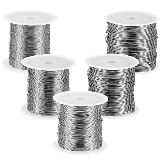5 Rolls Jewelry Making Wire 18, 26 Gauge Copper Craft Wire Bendable Metal by Unknown