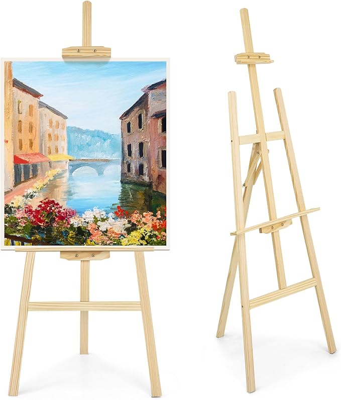 1Pcs Wooden Easel for Painting-Adjustable Easel Stand for Painting and Canvas by JEAWIWI