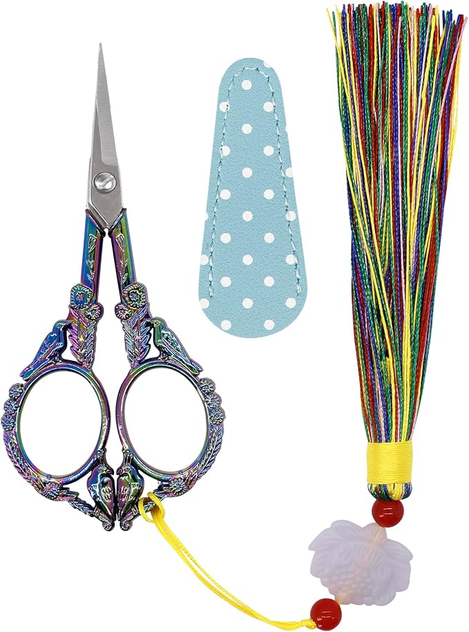 BIHRTC 4.5Inch Sewing Scissors Stainless Steel Sharp Tip Scissors by HOME