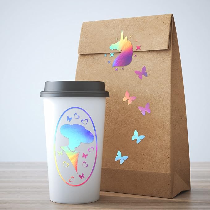 Outus 24 Sheets Holographic Sticker Paper Holographic Laminate Sheets - Image 6