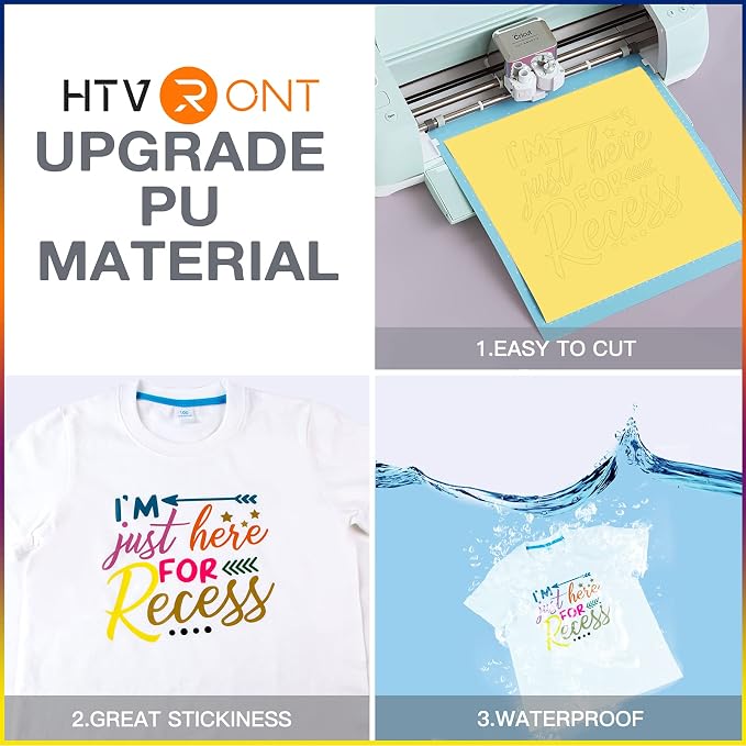 HTVRONT White & Black Heat Transfer Vinyl Bundle: 36 Pack 12" x 10" Iron on - Image 4