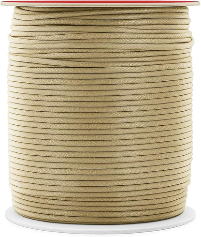 Mandala Crafts 2mm 109 Yards Beige Cotton Waxed Cord by MandalaCrafts