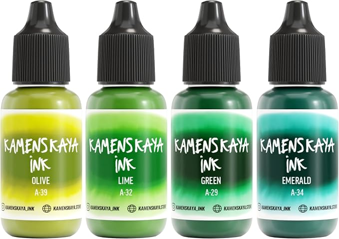 Alcohol Ink Set #10: Matched Color Combination of Alcohol Inks by Kamenskaya